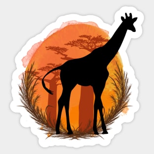 Giraffe Silhouette - Savannah Sticker